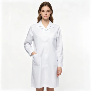 Blouse de travail durable pour salle blanche, anti-taches, en polycoton, blanche, pour le personnel des instituts de <span class=keywords><strong>recherche</strong></span> - Product Image 2
