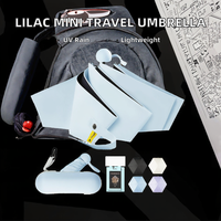 Parapluie de poche portable mini haut de gamme pour affaires, protection solaire UPF 50+, pliable, ouverture rapide, idéal voyage