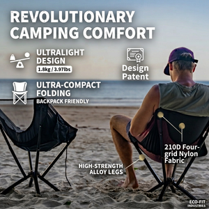 Sedia Pieghevole Ultraleggera in Alluminio con Tessuto in Nylon, Apertura Rapida, per Pesca, Spiaggia, Parco e <span class=keywords><strong>Campeggio</strong></span> - Product Image 6