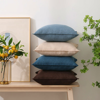 Offre Spéciale personnalisé confortable couleur unie velours côtelé coussin respirant Simple maison chaise jeter oreiller Style moderne pour salon
