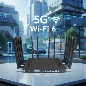 5G Modem OpenWrt Dual-SIM-Router Gigabit Ethernet und 4G LTE WiFi 6 mit externer SMA-Antenne, Firewall- und VPN-Funktion - Product Image 1