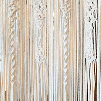 Rideau Bohème Grand Format en Macramé de Coton Tressé Écologique pour Fenêtre Française, Décoration Intérieure, Rideaux de Porte de Balcon et Cantonnières