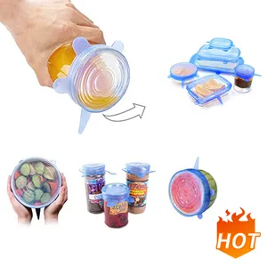 Food Grade Flexible Reusable Silicone Keep Food Fresh Multifunctional Silicone Food Covers