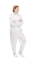 Combinaison de protection de sécurité antistatique jetable en polyester haute ténacité, unisexe, avec des caractéristiques ignifuges