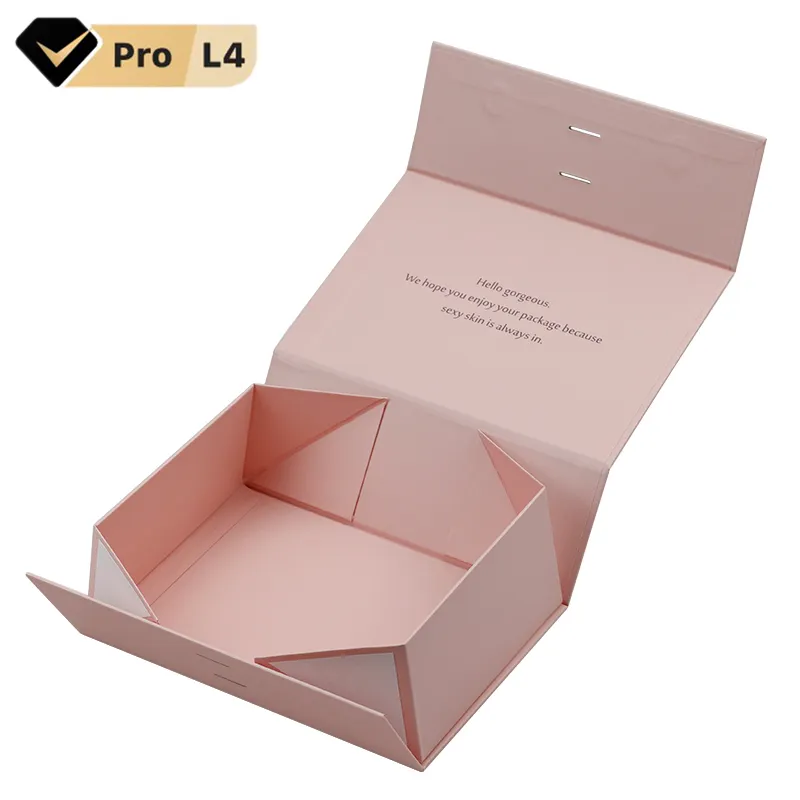 カスタムロゴプリント高級ピンク磁気ギフト折りたたみ式大型包装ウェディングドレス服ボックス