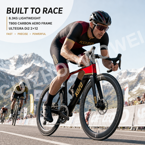 Bicicleta de Carretera de Carbono T800 700C Ultegra Di2 2x12 Velocidades, Bicicleta de Carretera Aerodinámica con Frenos de Disco Hidráulicos, Personalizada, OEM, Venta al Por Mayor de Fábrica - Product Image 3