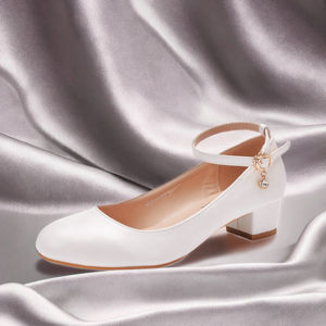 Zapatos de Tacón Cuadrado de 3cm-5cm para Mujer, Diseño Mary Jane, Antideslizantes, Cómodos, con Estampado a Cuadros, Transpirables, con Correa de Hebilla, para Bodas - Product Image 3