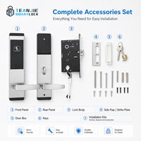 Cerradura Inteligente para Puerta de Hotel de Acero Inoxidable con Wifi, Tarjeta RFID, Control de Acceso sin Llave Personalizado por Aplicación para Habitaciones de Hotel