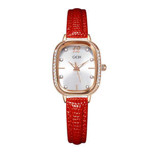 Nuevo reloj de cuarzo ovalado de alta gama para mujer con detalles de diamantes, diseño pequeño y elegante - Product Image 6