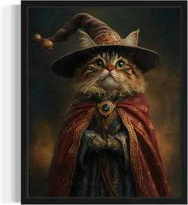 Pintura <span class=keywords><strong>de</strong></span> retrato <span class=keywords><strong>de</strong></span> Humor personalizado <span class=keywords><strong>de</strong></span> gato victoriano y arte <span class=keywords><strong>de</strong></span> pared, arte <span class=keywords><strong>de</strong></span> pared, decoración del hogar, ilustraciones felinas, regalo para amantes <span class=keywords><strong>de</strong></span> las mascotas, fábrica al por mayor - Product Image 4