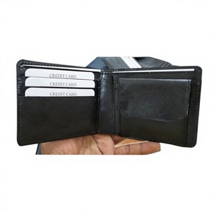 <b>Men's</b> Genuine Cow Leather Waterproof Star Pattern Short Length Fashion <b>Wallet</b> with Embroidery & Letter Design Open Closure - Product Image 1