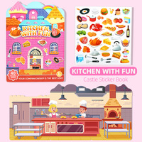 Livre d'activités DIY pour enfants d'âge préscolaire GF, autocollants en gel 3D, livre silencieux, autocollants en gel de silicone réutilisables, cadeau sensoriel pour enfants et tout-petits
