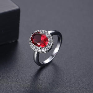 LUOTEEMI Neues Design Hochwertiges Weißgold Frauen Hochzeits schmuck Ei Oval Form Mode Ring - Product Image 6