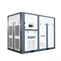 Compresseur d'air industriel à vis ZAKF 150HP 110KW à vitesse fixe IP54 8bar 10bar 12bar fiable avec moteur à engrenages et économie d'énergie pour le ciment