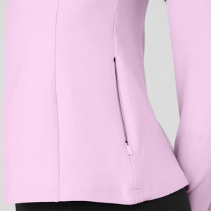 Chaqueta Deportiva Personalizable para Mujer, con Bolsillos Laterales, Cierre Frontal 1/2, Orificios para Pulgares Laterales, para Yoga y Gimnasio - Product Image 5