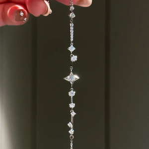 Pulsera de Plata Esterlina 925 para Mujer, Pulsera Tenis con Moissanita, Joyería Elegante, Proveedor Mayorista en Stock - Product Image 1
