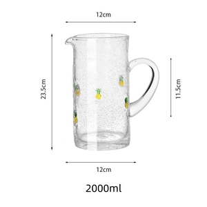 Großhandel handgemachte kunden spezifische Blase Kaltwasser kessel Erdbeer Ananas Weihnachten Wasser becher Saft gläser Trinkbecher - Product Image 5