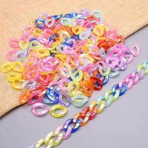 도매 17x24mm 아크릴 링크 체인 후크 걸쇠 커넥터 열기 루프 액세서리 쥬얼리 만들기 목걸이 체인 링크 - Product Image 5