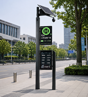 Parada de Autobús Solar Inteligente Independiente con Señalización Digital, Software en la Nube, Pantalla de Tinta Electrónica, Ahorro de Energía y Bajo Consumo
