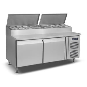 Refrigerador Comercial de 2 Puertas Más Vendido, Enfriador, Mostrador Refrigerado, Mesa de Preparación para Sándwiches y Pizza - Product Image 4