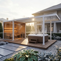 Balançoire convertible, lit lounge d'extérieur, gazebo, meubles de patio, porche, jardin, piscine, terrasse, pergola rétractable