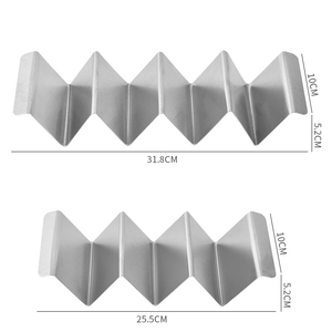 Soporte para Tacos y Panqueques de Acero Inoxidable con Forma Ondulada, Bandeja para Servir, Platos, Utensilios de <span class=keywords><strong>Cocina</strong></span>, Soporte para Tortillas - Product Image 3