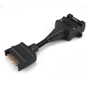 7 Pin To 12 Pin Trailer Connector <b>Adapter</b> <b>Plug</b> Socket DC ABS Material <b>Plug</b> In Connection - Product Image 1