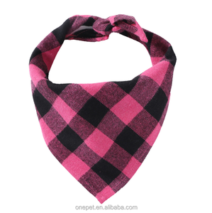 Asciugamano a triangolo per animali domestici sciarpa a quadri di cotone medio grande per cani bandane collo - Product Image 3