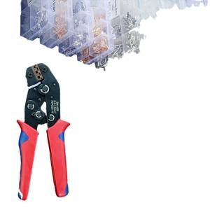 Jeu de pinces à sertir Sn-48b, 450 pièces, 6,3 4,8 2,8 mm, manchon à ressort, borne de câble, outil en acier de qualité industrielle - Product Image 1