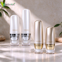 Flacon Pompe Airless Double Couche à Vide (15ml/30ml/50ml) pour Émulsion, Format Voyage, avec Bouchon à Vis, Portable