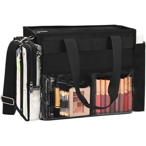 Sac à cosmétiques portable personnalisé avec poignée souple et fermeture à glissière pour maquilleur(se) - Product Image 6
