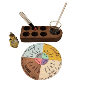 10 Peças Suporte de Armazenamento de Ferramentas para Perfume <span class=keywords><strong>DIY</strong></span>, Organizador de Exibição de Fragrâncias Multifuncional de Madeira Estilo Escandinavo, Cartão de Presente - Product Image 2