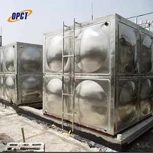 Tanque de almacenamiento de agua de acero inoxidable moldeado por secciones, alta calidad, para la industria del agua
