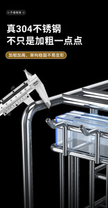 Estante de Almacenamiento de Condimentos de Acero Inoxidable 304 Plateado GQK, Estilo Cajón Multinivel para Gabinete de Cocina, Duradero y Fácil de Limpiar - Product Image 5