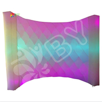 Photo Booth Caméra Forme Gonflable Tente Led Argent Mur Toile de Fond 360 Photo Booth Props Portable Mariages Anniversaires