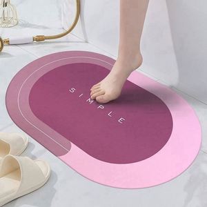 Tapis de bain personnalisé avec logo, imprimé moderne, antidérapant, super absorbant, séchage rapide, écologique, en matériau de diatomite, tapis pour la maison et le salon - Product Image 1