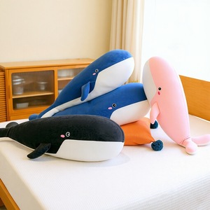 Almohada de Peluche de Ballena Gigante Sidory, Juguete de Peluche Suave Relleno de Plumón, Cojín de Cama de Peluche de Ballena Gigante - Product Image 1