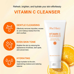 Limpiador Facial <span class=keywords><strong>con</strong></span> Vitamina C, Espuma Limpiadora Profunda Hidratante e Iluminadora, Niacinamida, <span class=keywords><strong>Aloe</strong></span> Vera, Fabricante OEM de Productos para el Cuidado de la Piel - Product Image 4