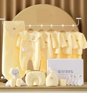 INS mejor venta ropa de bebé recién nacido conjunto de ropa de bebé 100% algodón Luna Nueva nacido conjuntos de ropa de bebé 0-3 meses de la caja de regalo