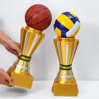 Trophée de basket-ball de football série sportive peinte créative trophée plaqué or Badminton événement sportif personnalisé
