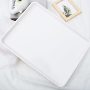 Bandeja Rectangular para Pasteles de Plástico, Negra, Blanca, Blanco Hueso, 3 Piezas, para Exhibición de Alimentos, Café y Té - Product Image 4
