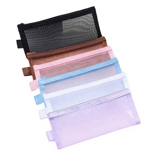 Transparent Nylon Pencil Case for Students, 20.5x9cm Unique Design Stationery <b>Bag</b>, Customized High Beauty Storage Pouch - Product Image 3
