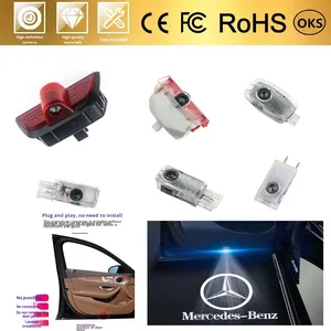 Convient pour les voitures de classe E, de classe C, de classe R, de classe CLA, de classe S, de classe <span class=keywords><strong>GLK</strong></span>, W204, W223, W117, lumière de bienvenue de porte de voiture, lumière laser, 12V, lumière de bienvenue - Product Image 1