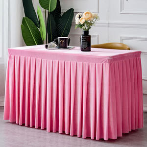 <span class=keywords><strong>Mantel</strong></span> plisado rojo vino, cubierta de mesa, Material de terciopelo, <span class=keywords><strong>mantel</strong></span> de gamuza suave y cómodo para la Mesa - Product Image 2