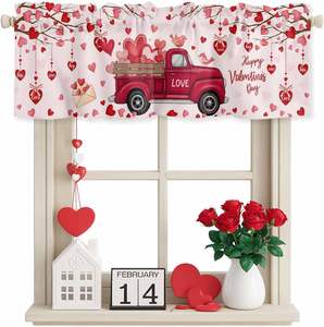 <span class=keywords><strong>Tende</strong></span> <span class=keywords><strong>per</strong></span> Finestre di San Valentino con Cuori Rossi, Rami d'Amore e Uccelli, Decorazioni <span class=keywords><strong>per</strong></span> Finestre di Camion, Cucina e <span class=keywords><strong>Camera</strong></span> <span class=keywords><strong>da</strong></span> <span class=keywords><strong>Letto</strong></span>, Personalizzabili - Product Image 1