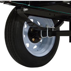 Remolque Utilitario Negro Reforzado con Capacidad de 1500 lb, <span class=keywords><strong>Rueda</strong></span> de Apoyo, Acoplador, para Carga Personalizada, Camping, ATV, Carretilla de Descarga, Remolque Agrícola - Product Image 5