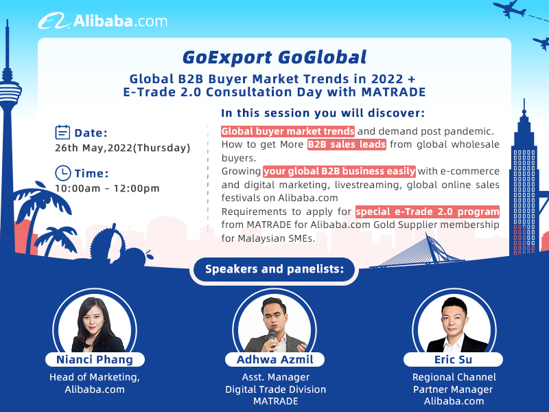 Malaysia Go Export Go Global with Alibaba.com + e-Trade 2.0 Incentive Program Consultation