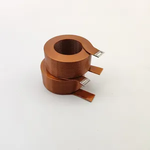 Bobina de ar helicoidal de cobre plana feita sob medida, bobina de ar esmaltada para indução, bobina de fio de cobre para inductor