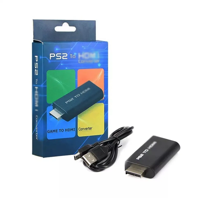 NSLikey PS2 to HD Converter Adapter 480i/480p/576i with 3.5mm Audio Output for All PS2