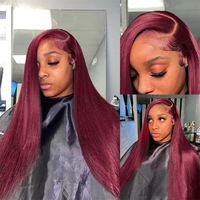 Perruque Lace Front de Luxe 100% Cheveux Humains Vierges Remy avec Base Transparente, Petite Taille, Densité 150%